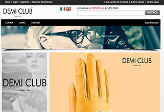 Demiclub.com Sito web  e-commerce / web design / fotografia still life